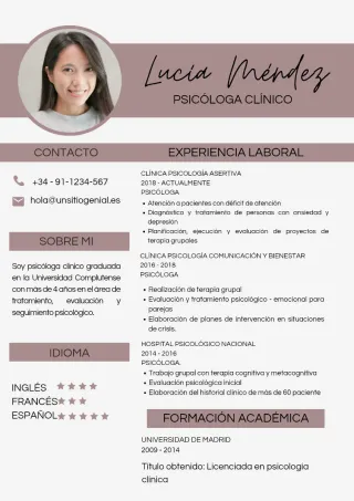 Diseño de currículum y personalizado