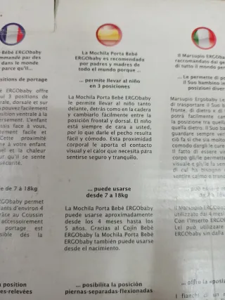 Mochila Ergobaby Orgánica Portabebés