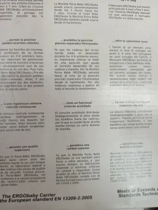 Mochila Ergobaby Orgánica Portabebés