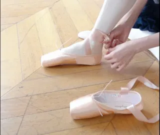 Zapatillas de ballet salmón