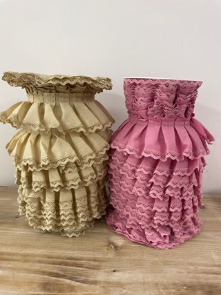 Lote cintas plisadas con encaje