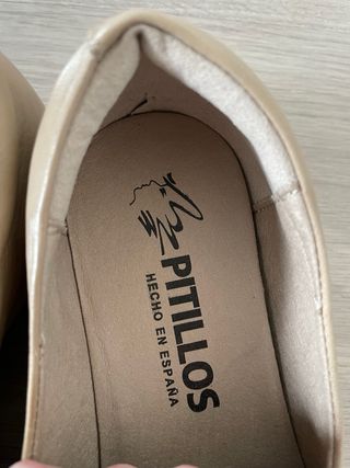 Zapatos Pitillos Beige/Crema