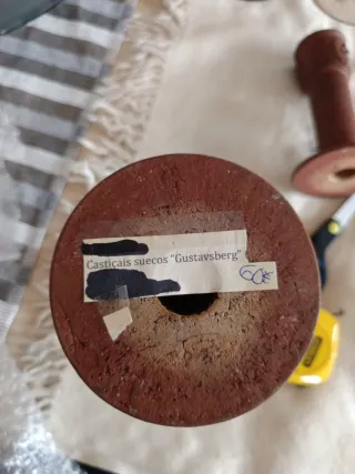 2 Candelabros Gustavsberg Terracota