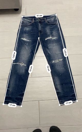Jeans Supply & Demand Slim Fit - Dettagli Distress