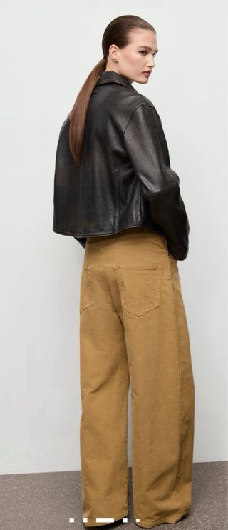 Pantalón de pana beige/marrón ancho