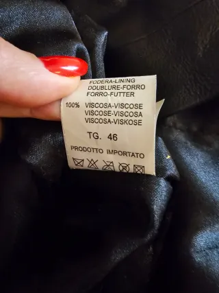 Giaccone vera pelle nero con pelliccia