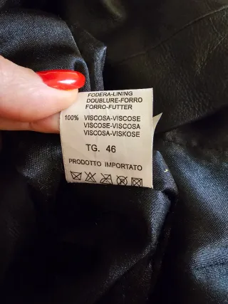 Giaccone vera pelle nero con pelliccia