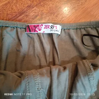 Blusa sin mangas Zeros verde militar Talla M