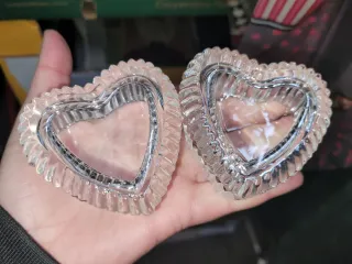 2 Joyeros Corazón Cristal