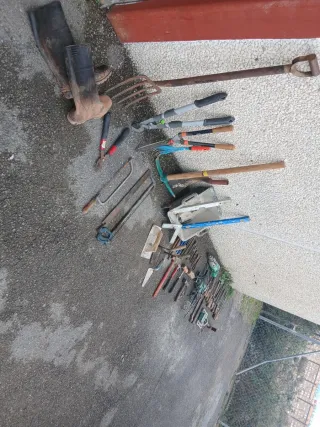 Lote herramientas construcción y jardinería