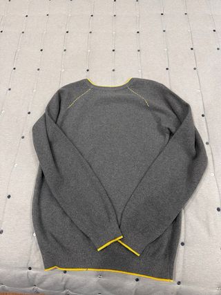 Jersey Nelblu niño talla 12 gris y amarillo