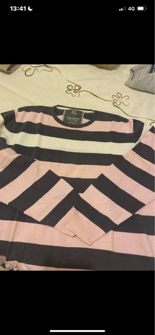 Jersey Springfield Rayas Rosa y Negro Talla XL