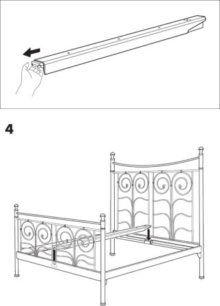 Estructura Cama forja Ikea Noresund