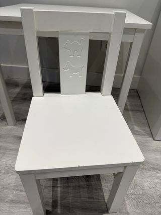 Mesa y Silla Infantil Blanca ikea