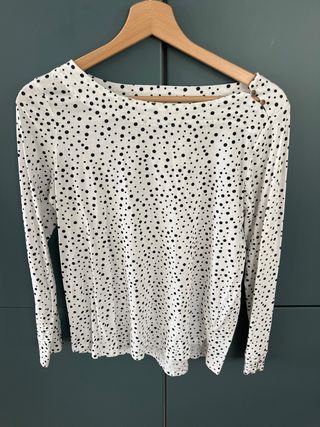 Camiseta manga larga de lunares