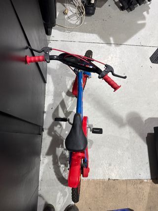 Bicicleta Infantil Spiderman Azul y Roja