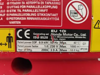 Generador Honda EU10i Inverter
