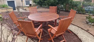 Mesa y 6 Sillas de Jardín Teka
