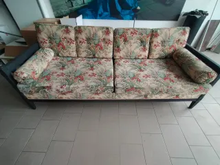 Divano letto tessuto floreale
