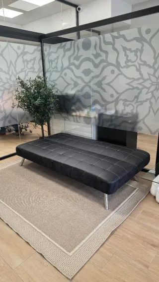 Sofá Cama Negro Plegable