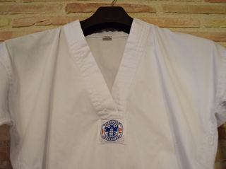 Traje de artes marciales marciales Kwon blanco