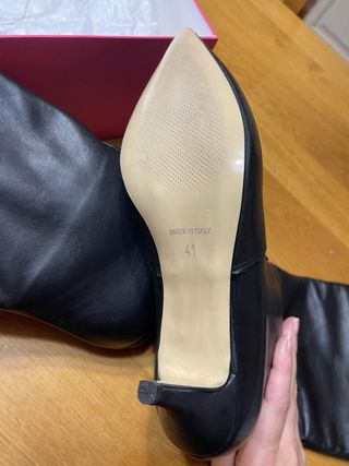 Nuovi stivali in pelle nera n. 41