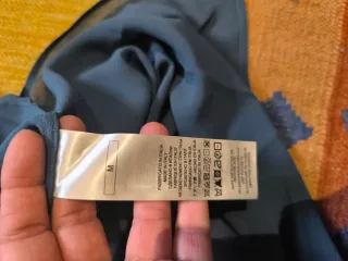 Camisa seda manga larga azul