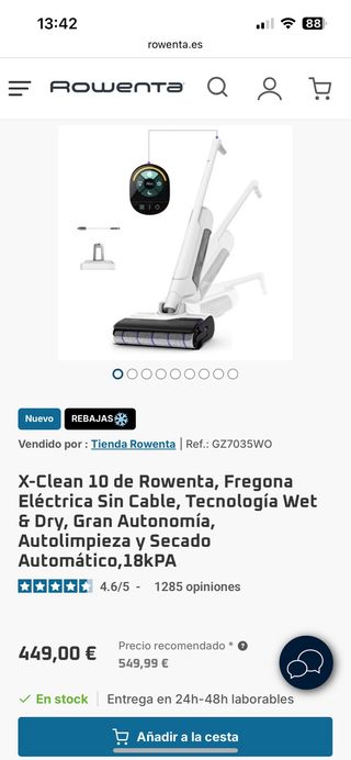 Rowenta X-Clean 10 – Limpia y friega. Nueva!
