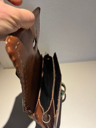 Borsa vera pelle tracolla fibbia ottone