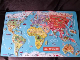 Rompecabezas Mapa Mundo Janod Magnético