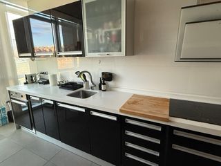 Cocina, frigo combi, campana y placa de inducción