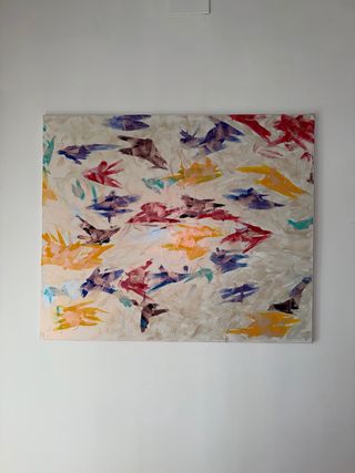 Lienzo abstracto hecho a mano