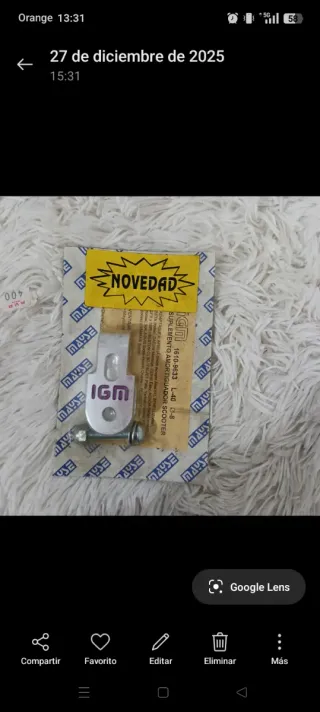 Suplemento Amortiguador IGM L-40 Scooter