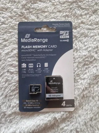 Memoria 4pz Schede MicroSDHC 4GB con Adattatore