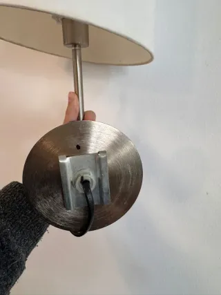 Lámpara de pared tela y metal