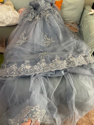 Vestido de 15 XV Años Azul Serenity