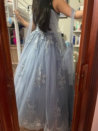 Vestido de 15 XV Años Azul Serenity