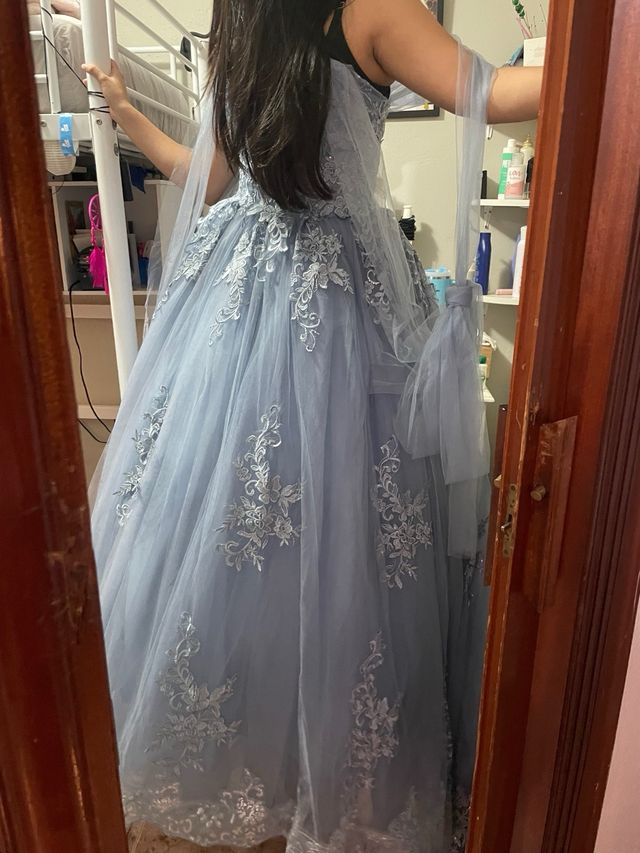 Vestido de 15 XV Años Azul Serenity