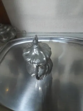 Zuccheriera vintage in peltro