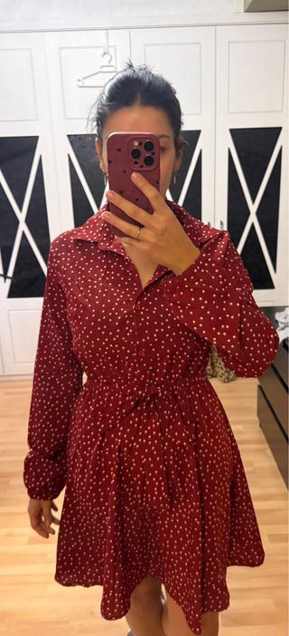 Vestido SHEIN rojo lunares