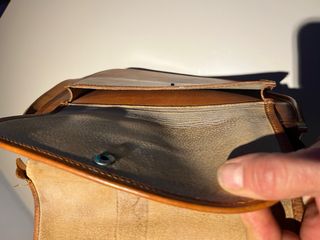 Borsa tracolla vera pelle marrone