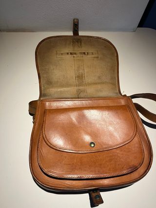 Borsa tracolla vera pelle marrone
