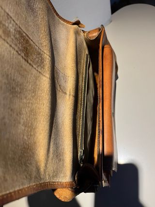 Borsa tracolla vera pelle marrone