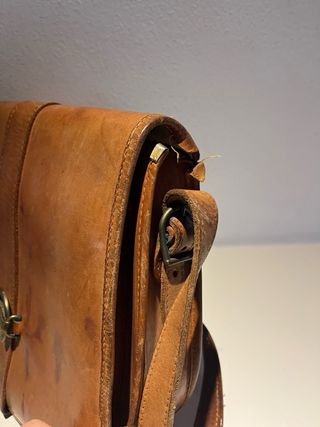 Borsa tracolla vera pelle marrone