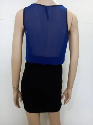 Vestido Stradivarius Azul y Multicolor