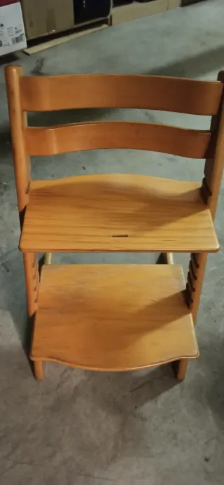 Silla Stokke Trona Madera, con adaptador para bebé