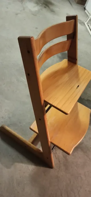 Silla Stokke Trona Madera, con adaptador para bebé