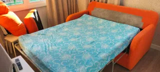 Sofá Cama Naranja Tela