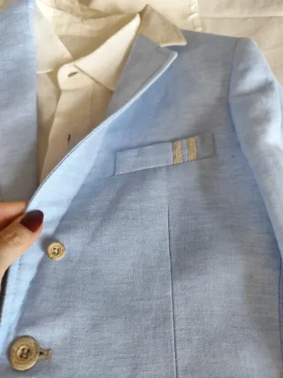 Traje de comunión de niño de lino