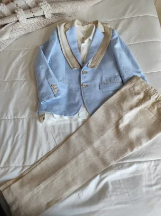 Traje de comunión de niño de lino